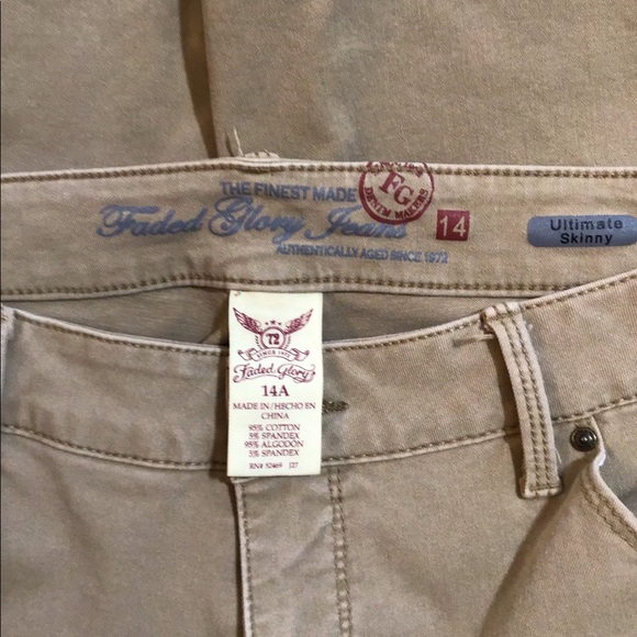 Faded Glory khaki jeans CLOSET CLEAR OUT - Picture 3 of 3